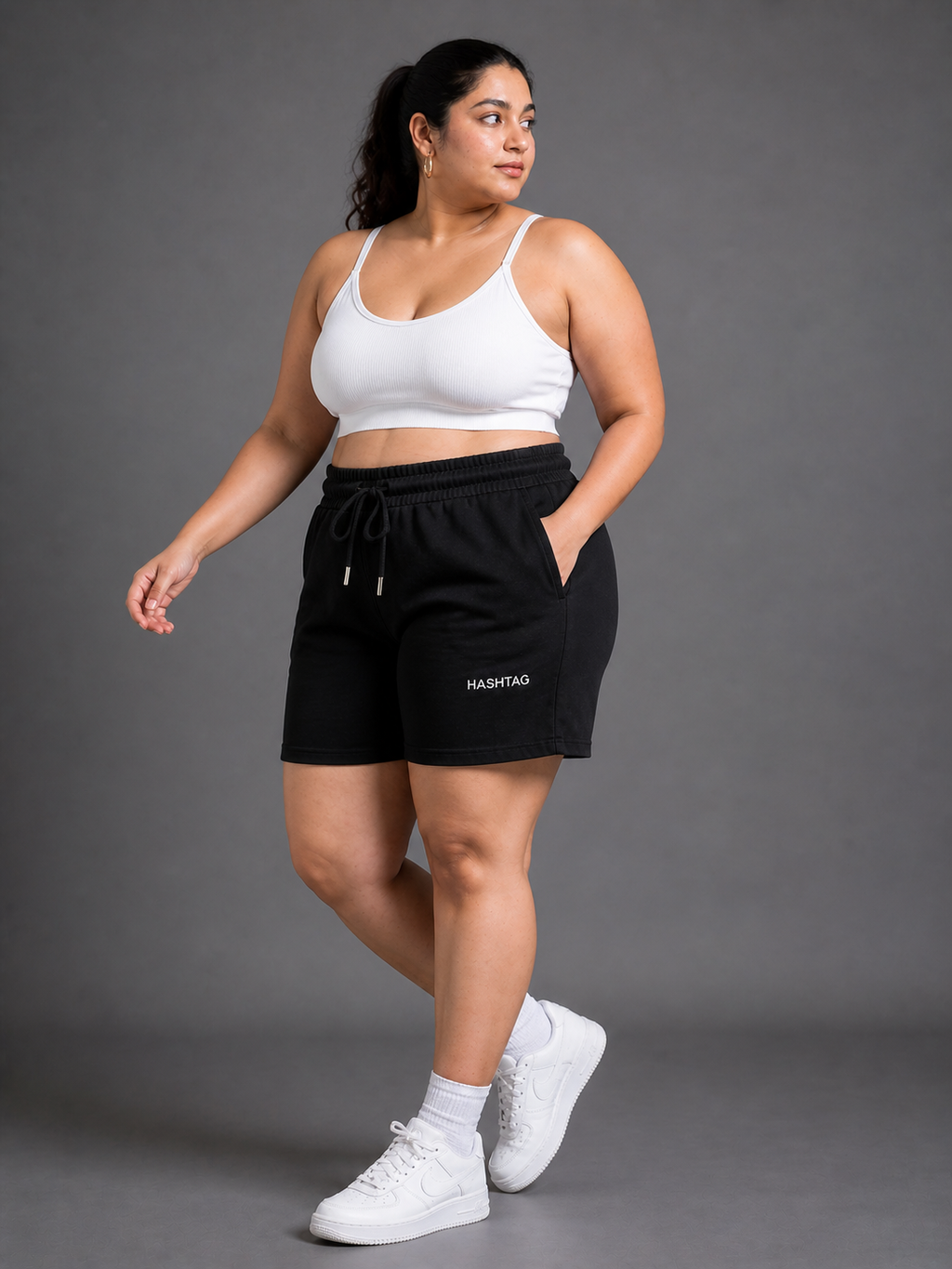 VE YRON Hashtag Edition™ Plus Women’s Shorts — Phantom Black