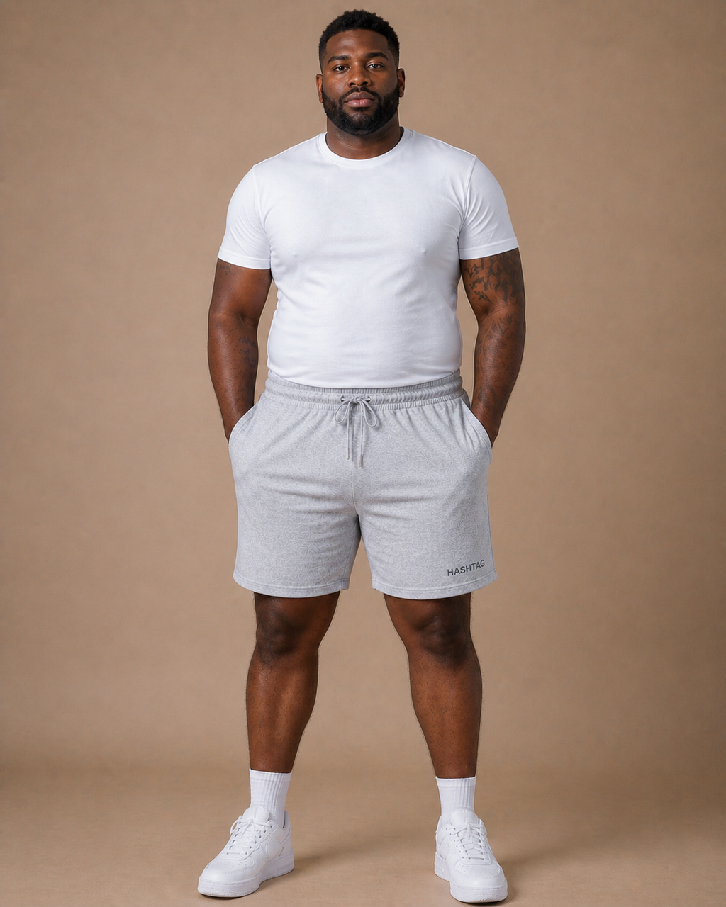 VE YRON Hashtag Edition™ Mens Plus Shorts — Carbon Ash