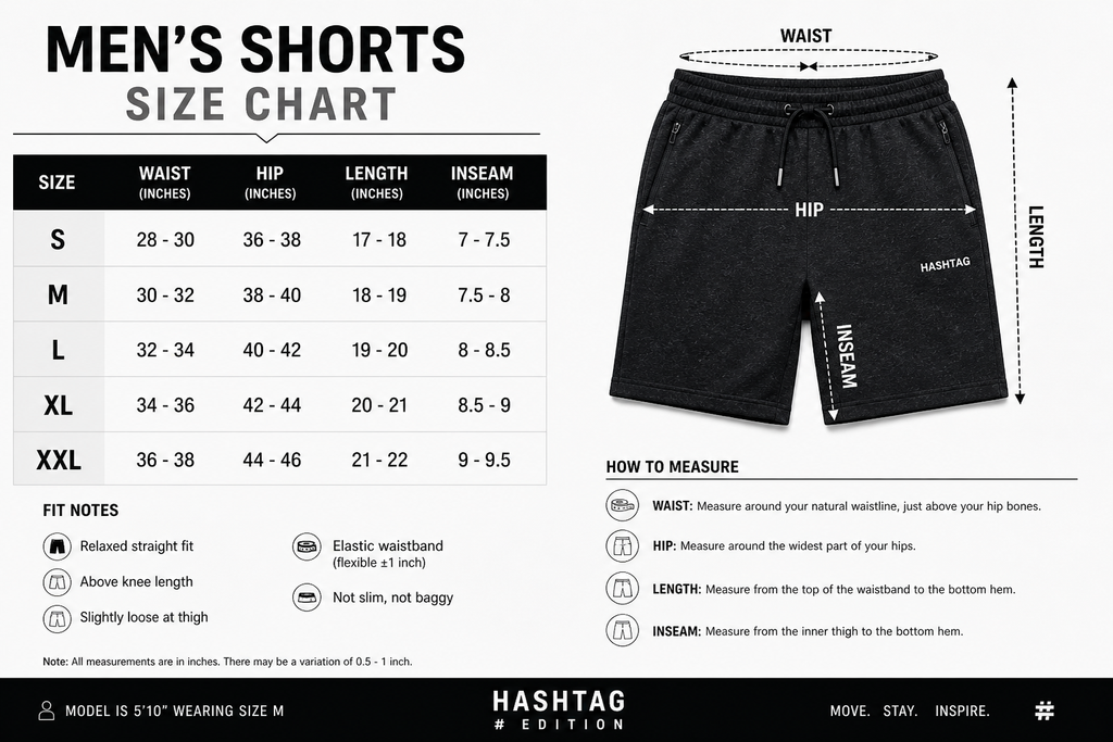 VE YRON Hashtag Edition™ Mens Plus Shorts —Graphite Storm