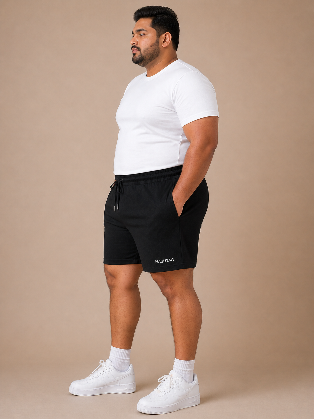 VE YRON Hashtag Edition™ Mens Plus Shorts — Phantom Black