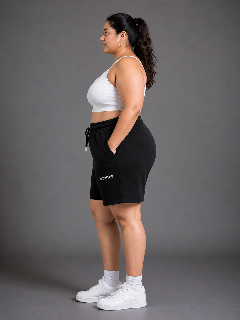 VE YRON Hashtag Edition™ Plus Women’s Shorts — Phantom Black