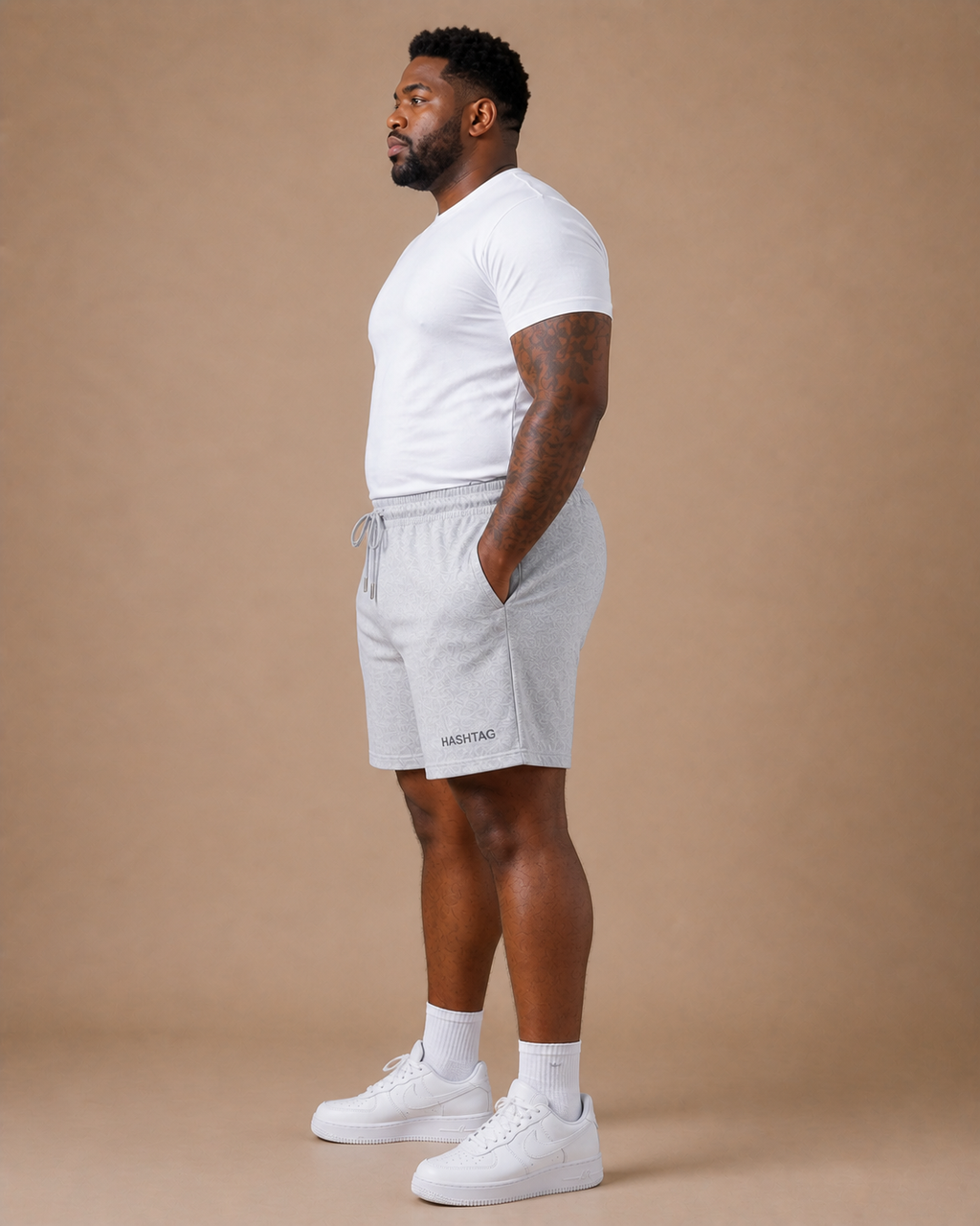 VE YRON Hashtag Edition™ Mens Plus Shorts — Carbon Ash