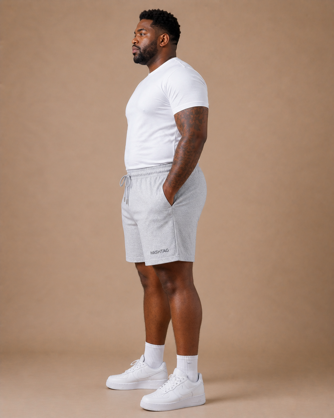 VE YRON Hashtag Edition™ Mens Plus Shorts — Carbon Ash